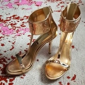 BCBG MaxAzaria Gold Heels
